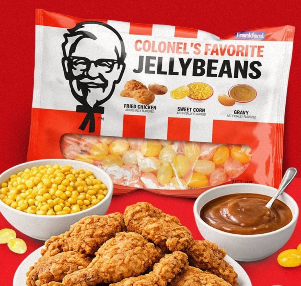 KFC выпустил знаменитые мармеладки в форме бобов с тремя вкусами с курочкой, с кукурузой и с подливой KFC выпустил знаменитые мармеладки в форме бобов с тремя вкусами с курочкой, с кукурузой и с подливой.jpeg