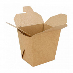 Коробка для лапши Garcia de Pou 480 мл, натуральный цвет, 5,7*7,7 см, СВЧ, 50 шт/уп, картон в Екатеринбурге фото