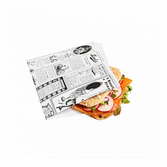 Конвертик для еды Garcia de Pou Газета, 13*14 см 1000 шт/уп, жиростойкий пергамент в Екатеринбурге фото