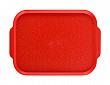 Поднос столовый с ручками Luxstahl 450х355 мм красный