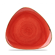 Тарелка мелкая треугольная Churchill Stonecast Berry Red SBRSTR91 22,9см, без борта