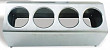Диспенсер для емкостей для столовых приборов Maco 4 отв., одна линия, нерж.сталь FCH41