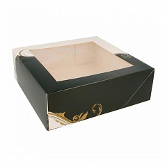 Коробка для торта Garcia de Pou с окном 23*23*7,5 см, белая, картон в Екатеринбурге фото