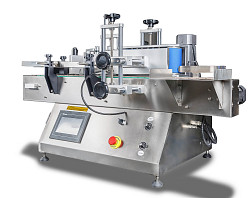 Автоматический этикетировщик для круглой тары Hualian Machinery HLMT-130D в Екатеринбурге, фото