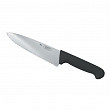 Нож поварской P.L. Proff Cuisine PRO-Line 20 см, черная пластиковая ручка, волнистое лезвие