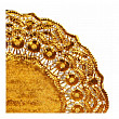 Салфетка ажурная  золотая d 12 см, металлизированная целлюлоза, 100 шт