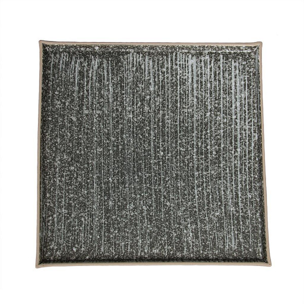Тарелка квадратная P.L. Proff Cuisine 24*24 см h1,3 см Dark Stone Untouched Taiga фото
