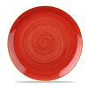 Тарелка мелкая круглая Churchill Stonecast Berry Red SBRSEV111 28,8см, без борта фото