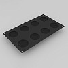 Форма силиконовая для пирожных Pavoni PX3208 Frisbee фото