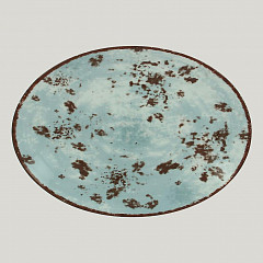 Тарелка овальная плоская RAK Porcelain Peppery 36*27 см, голубой цвет в Екатеринбурге, фото