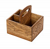 Ящик для сервировки деревянный Luxstahl 190х170 мм с ручкой фото