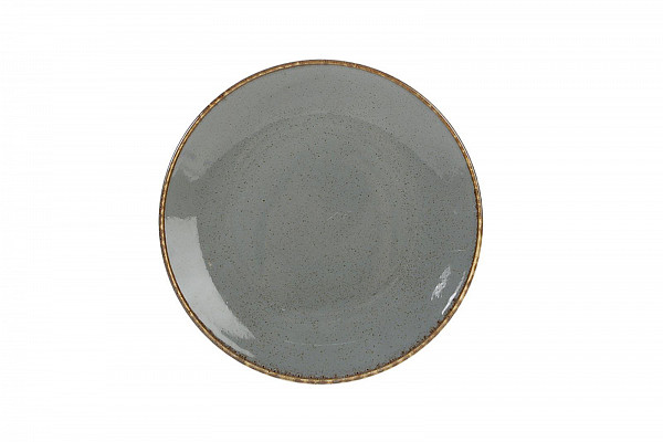 Тарелка безбортовая Porland 18 см фарфор цвет темно-серый Seasons (187618) фото