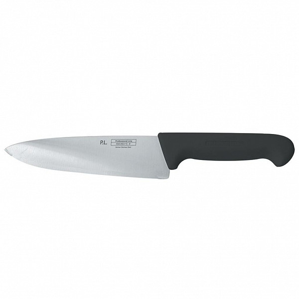Шеф-нож P.L. Proff Cuisine PRO-Line 20 см, черная пластиковая ручка фото