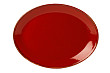 Блюдо овальное Porland 36х27 см фарфор цвет красный Seasons (112136)