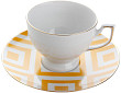 Чайная пара  (чашка с ручкой, блюдце) Porland MOROCCO DS.4 170 мл желтый (228218)