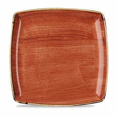 Тарелка мелкая квадратная Churchill Stonecast Spiced Orange SSOSDS101 26,8 см в Екатеринбурге фото