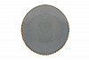 Тарелка безбортовая Porland 28 см фарфор цвет темно-серый Seasons (187628) фото