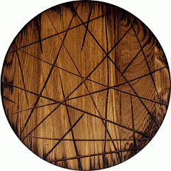 Доска для подачи с узором PPwood дуб D=235,H=25мм деревян.,черный дуб (04090804) в&nbsp;Екатеринбурге фото