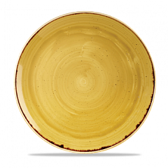 Тарелка мелкая круглая Churchill Stonecast Mustard Seed Yellow SMSSEV111 28,8см, без борта в Екатеринбурге фото
