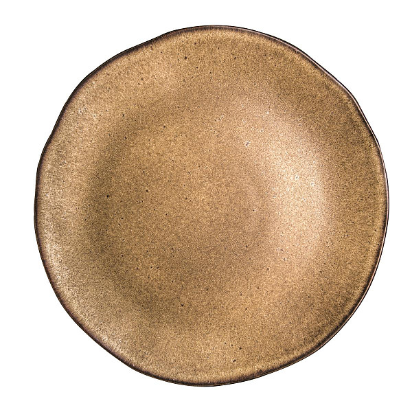 Тарелка мелкая безбортовая Style Point Stone 31,5 см, цвет коричневый, Q Authentic (QU63336) фото