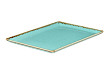 Блюдо прямоугольное  18х13 см фарфор цвет бирюзовый Seasons (358819)