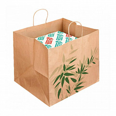 Пакет для коробок с пиццей Garcia de Pou Feel Green 43+33*33 см, натуральный, крафт в Екатеринбурге, фото