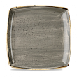 Тарелка мелкая квадратная  Stonecast Peppercorn Grey SPGSDS101 26,8 см