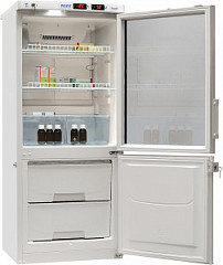 Лабораторный холодильник Pozis ХЛ-250 (серебристый, тонированное стекло) в Екатеринбурге, фото