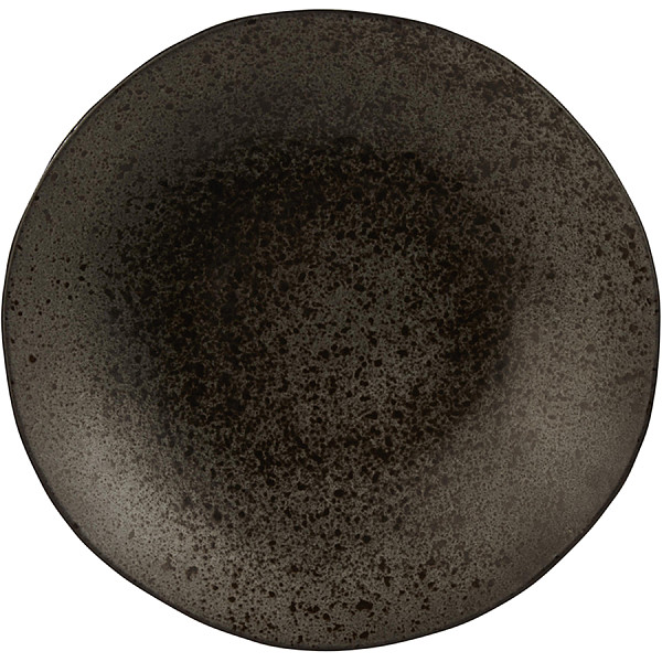 Тарелка мелкая безбортовая Style Point Stone Black 26,5 см, цвет черный, Q Authentic (QU52909) фото