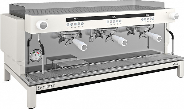 Рожковая кофемашина Crem EX3 3GR Display TA белая, высокая группа фото