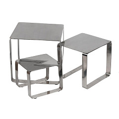 Подставка фуршетная P.L. Proff Cuisine набор 3 шт П прямоуг. (14/17/20 см h12/17/21 см) нерж. (81240828) в Екатеринбурге, фото