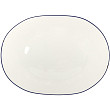 Блюдо овальное Petye Retro 33х25 см, белое с синим кантом MB-OVP-250X330-RTR-WHTBLU