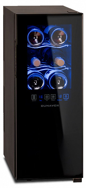 Винный шкаф монотемпературный Dunavox DAT-12.33DC фото