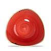 Салатник треугольный Churchill Stonecast Berry Red SBRSTRB71 фото