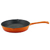 Сковорода для подачи P.L. Proff Cuisine 15,5 см h4 см круглая с ручкой оранжевая эмаль (81240533) фото