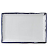 Блюдо прямоугольное Dudson Harvest Ink 34,5х23,3 см, белое с синим кантом HVINDR341 фото