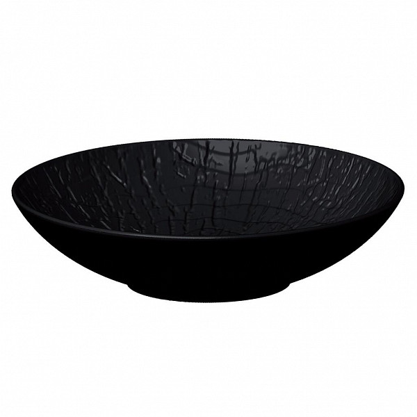 Салатник P.L. Proff Cuisine 1000 мл d 24 см h5,5 см Black Raw Wood фото