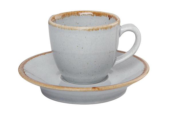 Блюдце для кофейной чашки Porland 12 см фарфор цвет серый Seasons (122112) фото