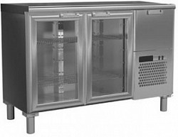 Холодильный стол Россо T57 M2-1-G 9006-1 корпус серый, без борта (BAR-250C) в Екатеринбурге фото