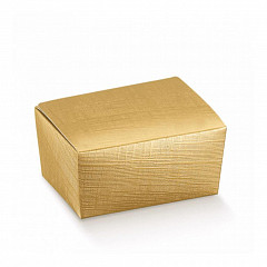Коробка для кондитерских изделий Garcia de Pou 375 г, золотая 12,5*8*5,5 см, картон в Екатеринбурге фото