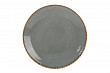 Тарелка безбортовая Porland 24 см фарфор цвет темно-серый Seasons (187624)