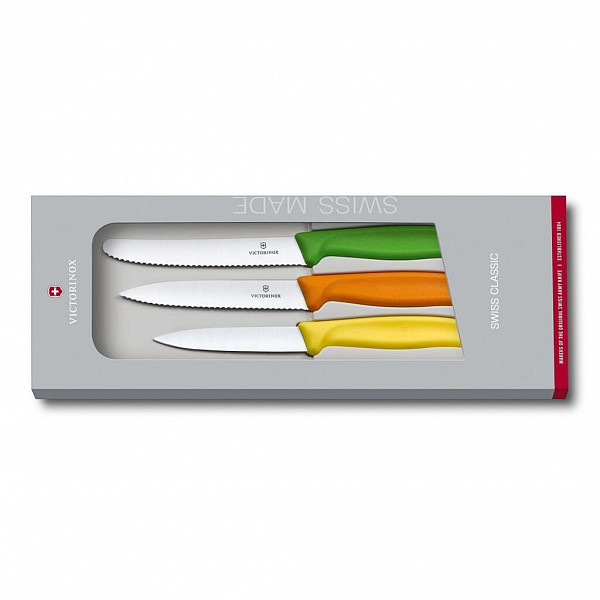 Набор ножей Victorinox с цветными ручками, 3 предмета (70001205) фото