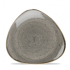 Тарелка мелкая треугольная Churchill Stonecast Peppercorn Grey SPGSTR91 22,9см, без борта в Екатеринбурге фото