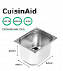 Гастроемкость CuisinAid 1/2 h=200 нерж, 325х265х200 CD-812-8 фото