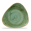 Тарелка мелкая треугольная Churchill Stonecast Samphire Green SSGSTR101