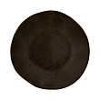 Тарелка мелкая безбортовая Style Point Stone Black 16 см, цвет черный, Q Authentic (QU53338)