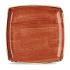 Тарелка мелкая квадратная Churchill Stonecast Spiced Orange SSOSDS101 26,8 см фото