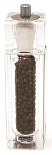 Мельница для перца с солонкой Bisetti h 16 см, акрил, прозрачная, BRESCIA (828)