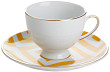 Кофейная пара  (чашка с ручкой, блюдце) Porland MOROCCO DS.4 80 мл желтый (218209)