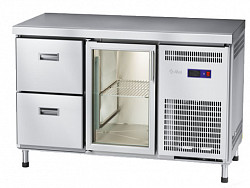 Холодильный стол Abat СХС-60-01-СО охлаждаемая столешница без борта (дверь-стекло, ящики 1/2) в Екатеринбурге, фото